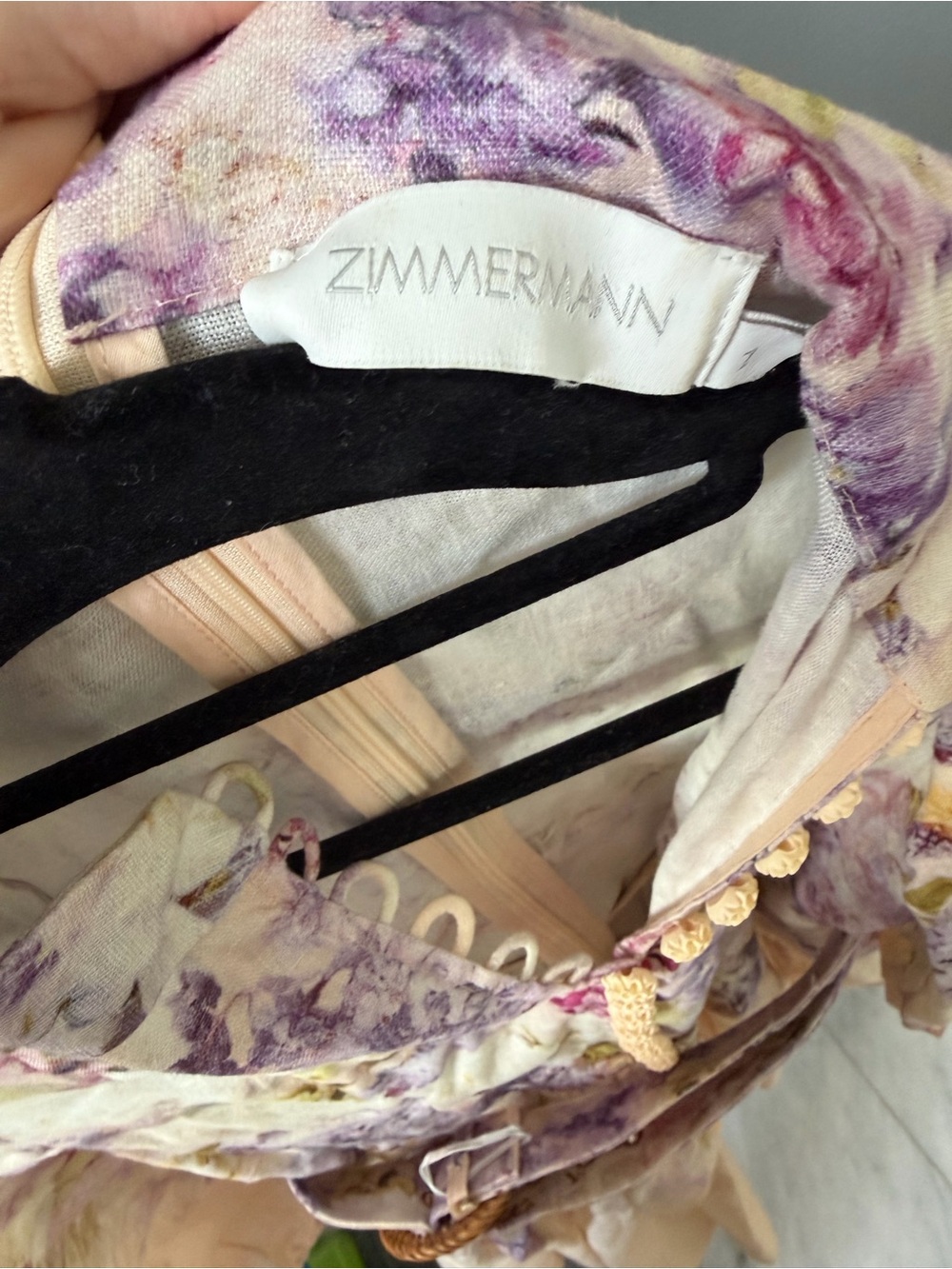 Zimmermann Lyrical Floral Button Front Minidress Size 1 (4-6) Womens - Picture 8 of 9